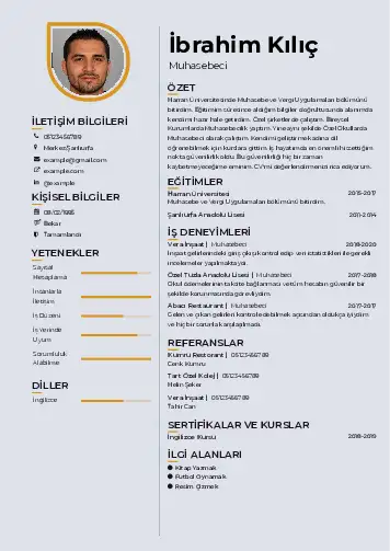 Muhasebeci Cv Örnekleri cv indir